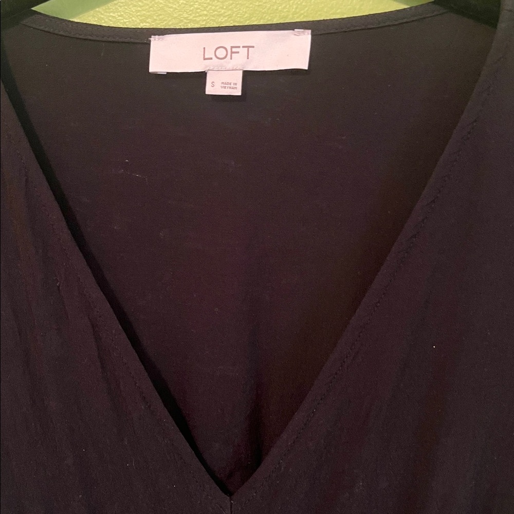 Loft Tall Ruffle V-Neck Swing Dress - Picture 3 of 5